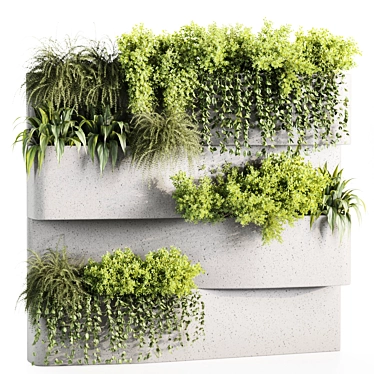 Premium Hanging Vertical Garden Plants 3D model image 1 