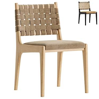 Elegant Dunham Dining Chair Set 3D model image 1 