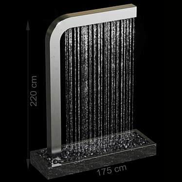 Product Description Translation: Waterfall fountains with a beautiful rendering.

Title: Elegant Waterfall Fountains Bliss 3D model image 1 