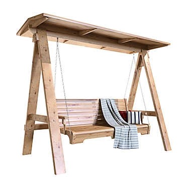 Modern Swing Bench 3D Model 3D model image 1 