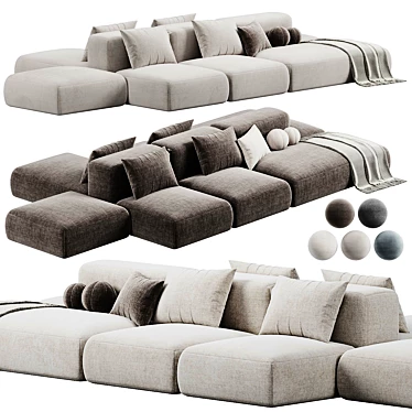 Mags Soft Sofa Combo Set 3D model image 1 