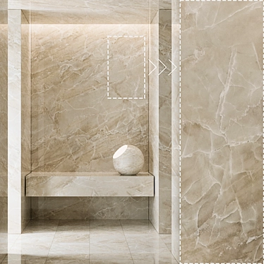 High Detail Marble Stone Texture 3D model image 1 