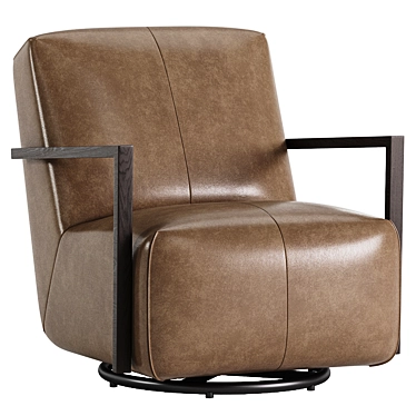 Modern Leather Walsh Glider-Luxe Comfort 3D model image 1 