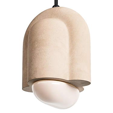 Capricorn Limestone Dome Pendant Light 3D model image 1 