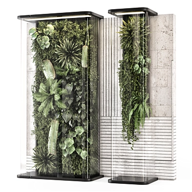 Glass-Enclosed Vertical Garden Set 2263 3D model image 1 