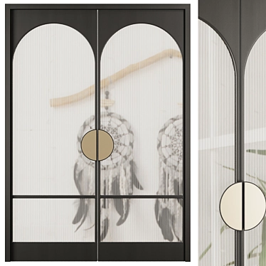 Modern Entry Door Set 46 3D model image 1 