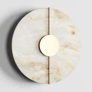 Elegant Marble Wall Sconce 3D model image 1 