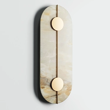 Elegant Alabaster Wall Lamp 3D model image 1 