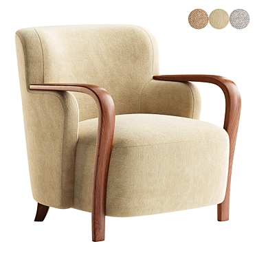 Ambie Walnut Wood Accent Chair