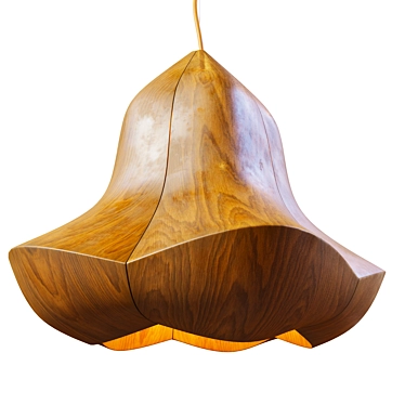 Cherry Wood Flower Pendant Light 3D model image 1 