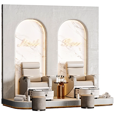 High-Quality Pedicure Area Model 3D model image 1 