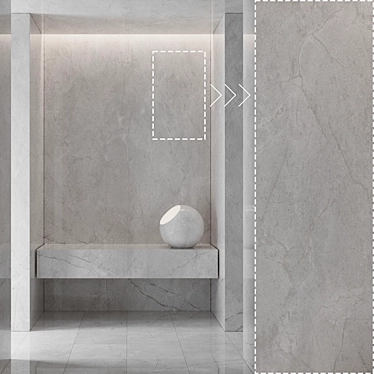 Luxury Marble Stone Panels Texture 3D model image 1 