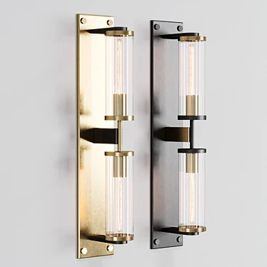 Modern Linear Sconce Light 3D model image 1 