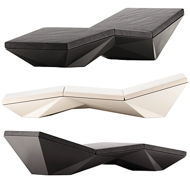 Contemporary FAZ Sun Lounge Chaise 3D model image 1 