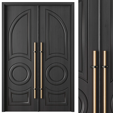 Modern Entry Door Set47 - 2016 3D model image 1 