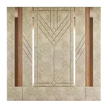 Soft Wall Panel 300cm Wood Mirror 3D model image 1 