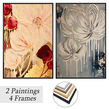 Elegant Art Set with Options 3D model image 1 