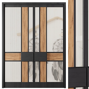 Contemporary Door Set 2016 3D model image 1 