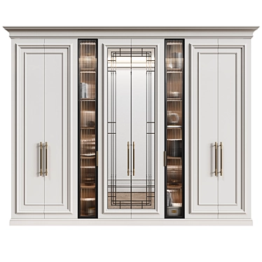 Neoclassical Modular Cabinet Kit 3D model image 1 