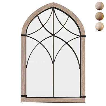 Farmhouse Window Mirror: Modern Rustic Accents 3D model image 1 