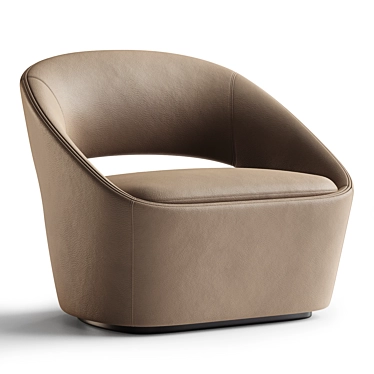 Sleek Minimalist Astra Lounge Chair 3D model image 1 