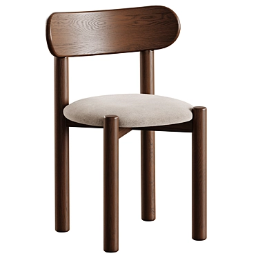 Nebai Chair: Solid & Soft Back 3D model image 1 