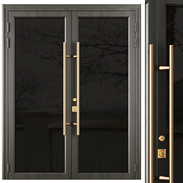 Modern Entrance Door Set48 3D model image 1 