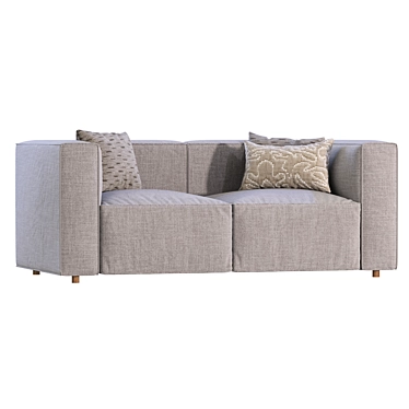 Modern Remi 2-Piece Sofa 3D model image 1 