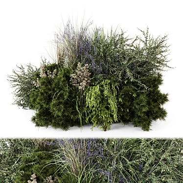 Outdoor Bush Set 2280 Rendered 3D model image 1 