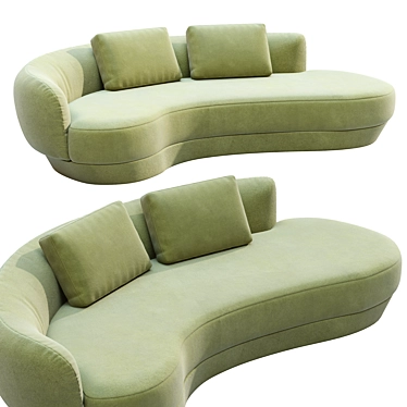 Sensual Seventies-Inspired Sofa 3D model image 1 