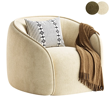 Contemporary Baloo Armchair for MyHome 3D model image 1 