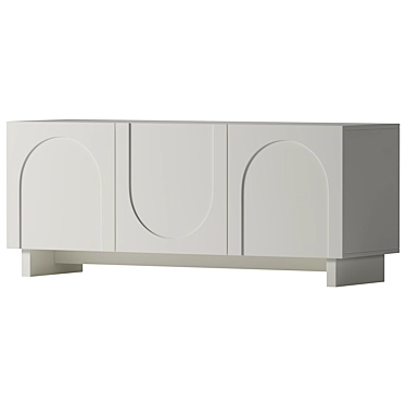 Modern Milk TV Stand Cabinet 3D model image 1 