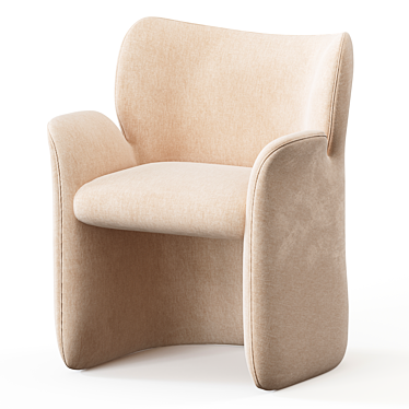 Contemporary Natuzzi Italia Beat Chair 3D model image 1 