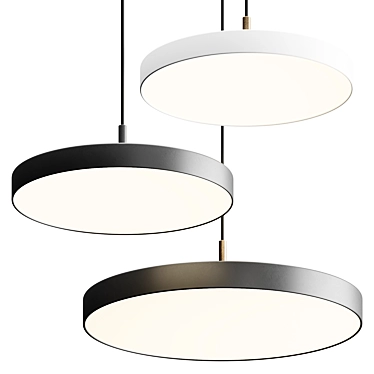 Stylish Pendant Light Fixture 3D model image 1 