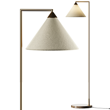 Modern Rotatable Floor Lamp 3D model image 1 