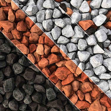  Advanced Geometric Polygon Gravel Kit 3D model image 1 