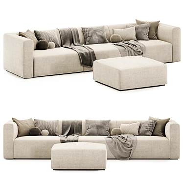 Light Color Match Sofa Set 3D model image 1 