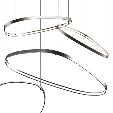 Elegant MAGELLANO Pendant Light 3D model image 1 