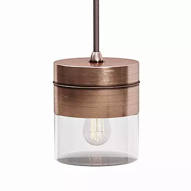 Elegant Dome Pendant Light 3D model image 1 