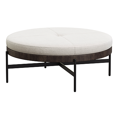 Elegant Edwyn Large Ottoman 3D model image 1 