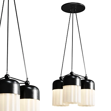 Elegant Tassel Pendant Light 3D model image 1 