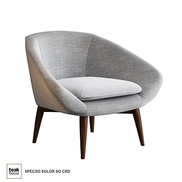 Solor Lounge Chair: Contemporary Comfort 3D model image 1 