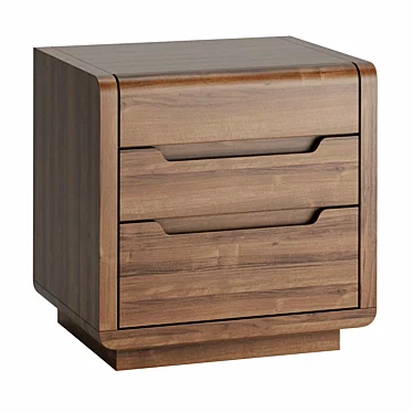 Elegant Loft Style Nightstand 3D model image 1 