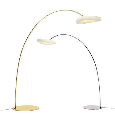 Modern LED Floor Lamp Set 3D model image 1 