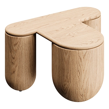 Modern Folding Side Table | NOOM 3D model image 1 