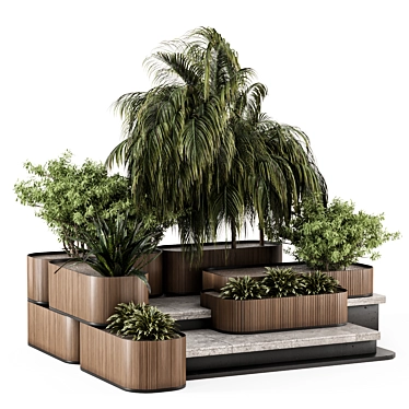 Green Oasis Bush Tree Set 3D model image 1 