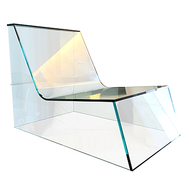 Mirror Lounge Glass Chair 3D model image 1 