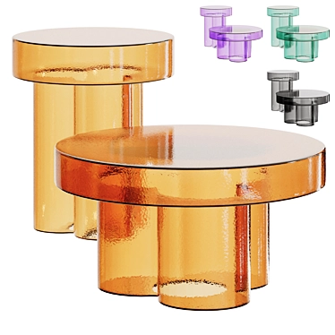 Elegant Glass Soda Tables Miniforms 3D model image 1 