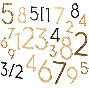 Meraki Numerals Home Entry Accents 3D model image 1 