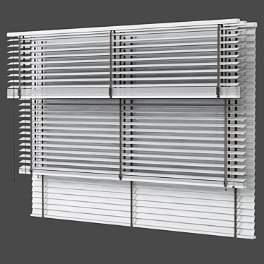  Tri-Position Wooden Blinds Set 3D model image 1 